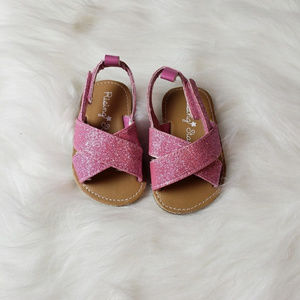 [Rising Star] NWOT Pink 6-9 Mnth Glitter Sandals